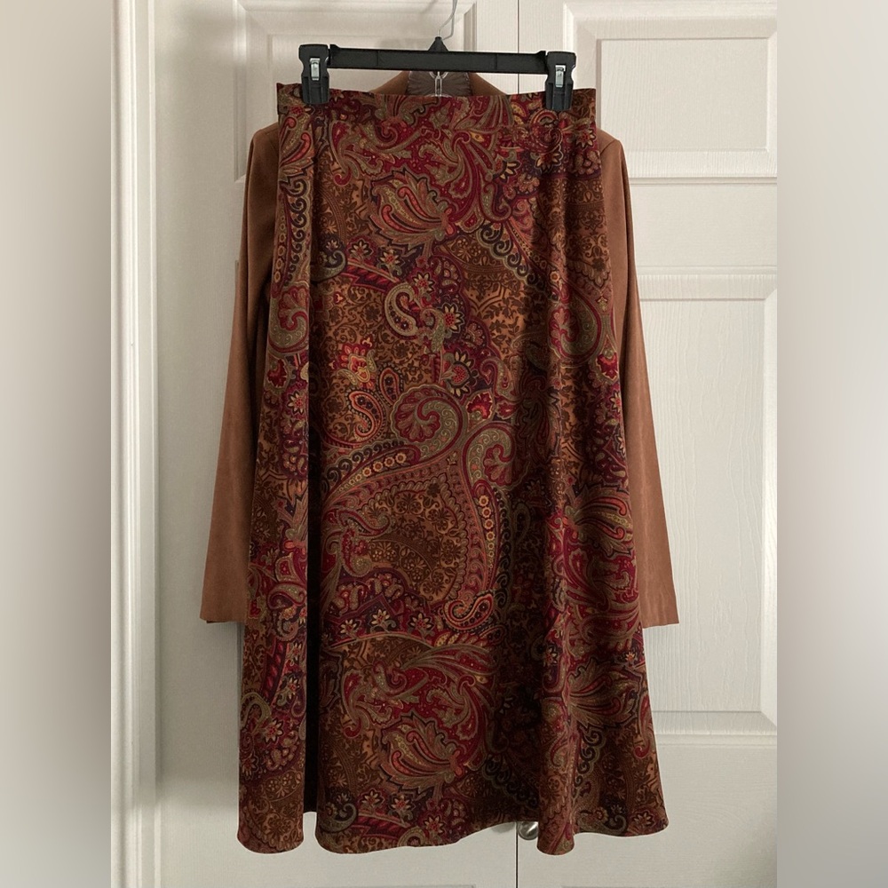 Coldwater Creek 10P paisley maxi skirt